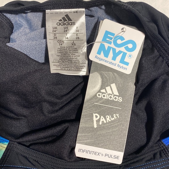 Adidas Swimsuit, size 24 (US), Blue/Black - Picture 3 of 6